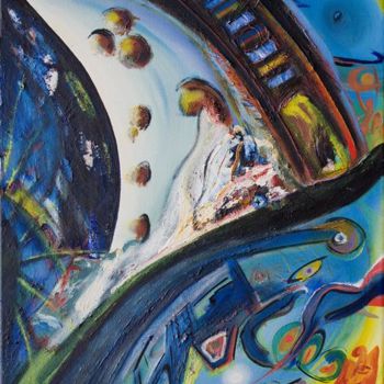 Painting titled "Curved ideas" by Borko Blagic, Original Artwork, Oil