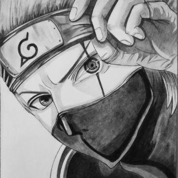 Disegno intitolato "Hatake kakashi" da Artified__15, Opera d'arte originale, Matita