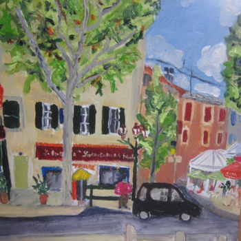 Painting titled "Le cours Mirabeau" by Sarah Artin'S, Original Artwork, Oil