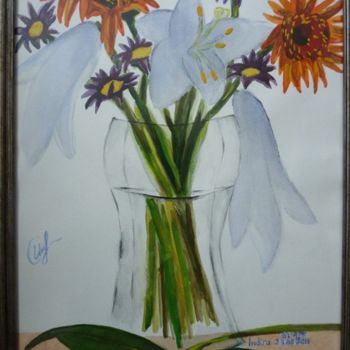 Malerei mit dem Titel "Bouquet of Flowers…" von Indira Yartsev, Original-Kunstwerk, Öl