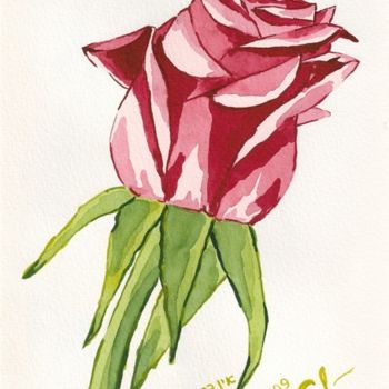 Painting titled "Rose" by Indira Yartsev, Original Artwork, Other