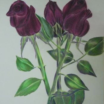 Pintura titulada "Roses" por Indira Yartsev, Obra de arte original, Oleo
