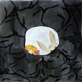 Pittura intitolato "Alice in wonderland" da Indira Yartsev, Opera d'arte originale, Altro