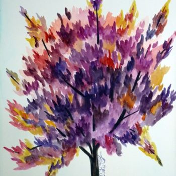 Pittura intitolato "Tree in the park, H…" da Indira Yartsev, Opera d'arte originale, Altro