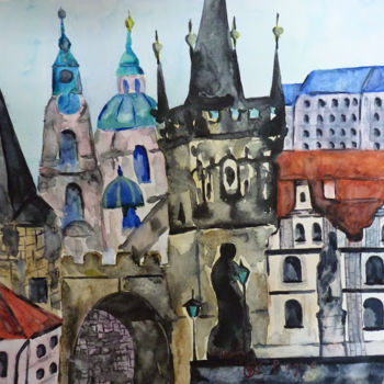 「Prague,」というタイトルの絵画 Indira Yartsevによって, オリジナルのアートワーク
