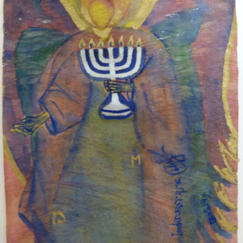 Malerei mit dem Titel "Angel Michael" von Indira Yartsev, Original-Kunstwerk