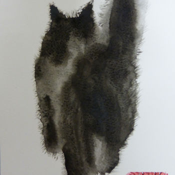 Painting titled "Cat" by Indira Yartsev, Original Artwork