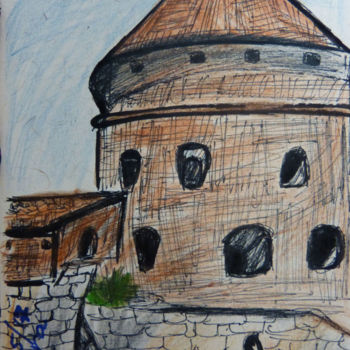 Drawing titled "'Trakai Island Cast…" by Indira Yartsev, Original Artwork