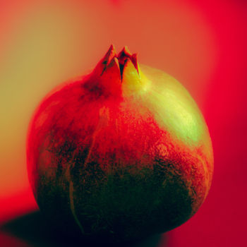 Fotografia intitulada "Pomegranate III" por Ines Markwardt, Obras de arte originais, Fotografia Manipulada