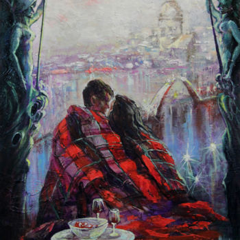 Malerei mit dem Titel "Лирика питерского в…" von Anna Chekushkina, Original-Kunstwerk, Öl
