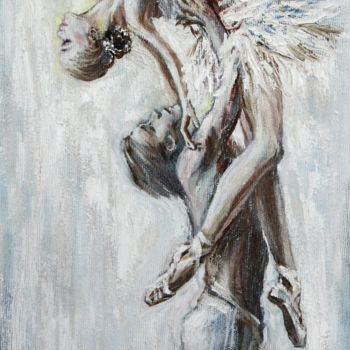 Painting titled "Ballet" by Anna Chekushkina, Original Artwork, Oil