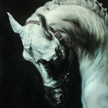「Horse」というタイトルの絵画 Anna Chekushkinaによって, オリジナルのアートワーク, オイル