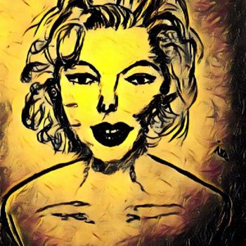 Drawing titled "MY MARILYN" by Art Ire, Original Artwork