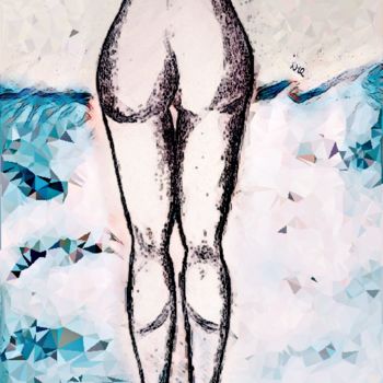 Drawing titled "DIVING" by Art Ire, Original Artwork