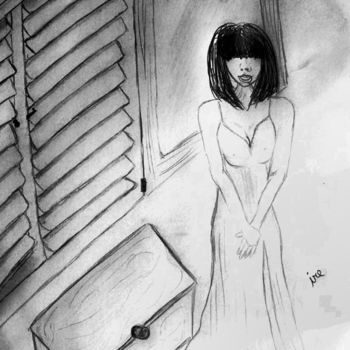 Drawing titled "SECRETS" by Art Ire, Original Artwork