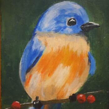 Painting titled "Bluebird" by Artis Manus, Original Artwork, Acrylic