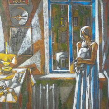 Ζωγραφική με τίτλο "Наедине с судьбой" από Александр Туранский, Αυθεντικά έργα τέχνης, Λάδι