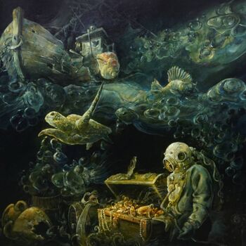 Malerei mit dem Titel "Seeker" von Yuri Laptev, Original-Kunstwerk, Öl