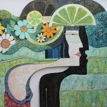 Pittura intitolato "Весенний бриз" da Tina, Opera d'arte originale