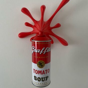 Sculpture intitulée "Splash It Tomato So…" par 2fast, Œuvre d'art originale, Résine