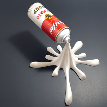 Escultura titulada "Splash It Tomato So…" por 2fast, Obra de arte original, Acero inoxidable Montado en Metal