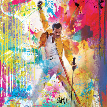 Цифровое искусство под названием "Freddie Mercury" - 2kyff, Подлинное произведение искусства, Цифровая живопись Установлен н…