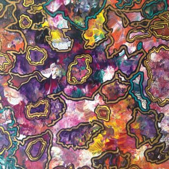 Pintura intitulada "Corail multicolore…" por Louv, Obras de arte originais, Acrílico