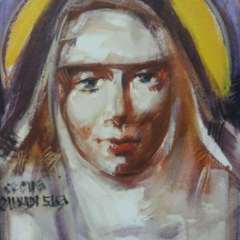 Painting titled "9.	Sister Vasilyanok" by Roman Bonchuk, Original Artwork, Acrylic
