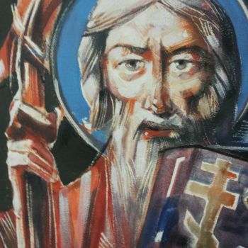 Malerei mit dem Titel "25.	Apostle Paul" von Roman Bonchuk, Original-Kunstwerk, Acryl