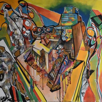 Painting titled "Assimilation of a R…" by Roman Bonchuk, Original Artwork, Acrylic