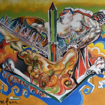 Painting titled "Expansion of the Co…" by Roman Bonchuk, Original Artwork, Acrylic