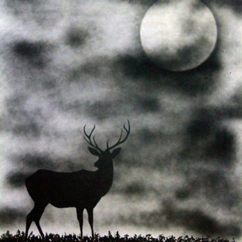 "The beauty of a stag" başlıklı Tablo Artist Varun Tandon tarafından, Orijinal sanat, Akrilik