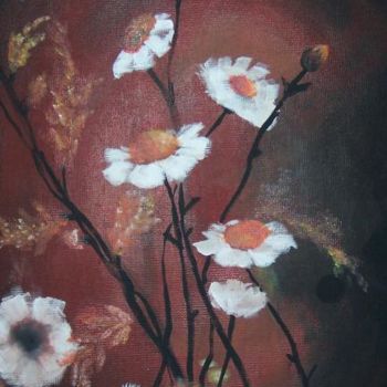 Dessin intitulée "Flowers # 1" par Sarah Wadford, Œuvre d'art originale
