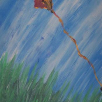 Dessin intitulée "Kite Flying" par Sarah Wadford, Œuvre d'art originale