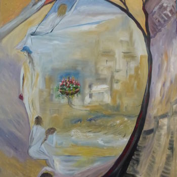 Картина под названием "Omaggio alla vita" - Marina Crisafio, Подлинное произведение искусства, Масло