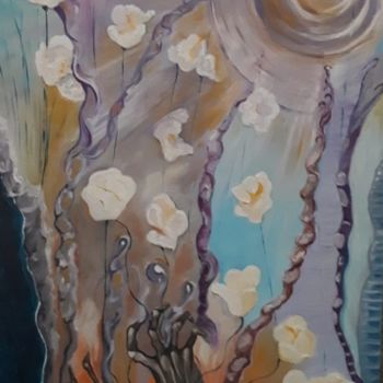 Pittura intitolato "fiori-liberati.jpg" da Marina Crisafio, Opera d'arte originale, Olio
