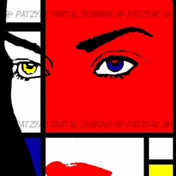 Digital Arts titled "Pintandote con Mond…" by Patzyar, Original Artwork