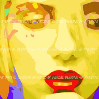 Arte digital titulada "Rosa amarilla" por Patzyar, Obra de arte original
