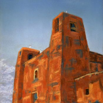 Painting titled "Acoma Pueblo III" by Tammy Odom, Original Artwork, Pastel