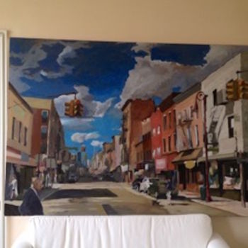Peinture intitulée "los angeles street" par Artiste Peintre, Œuvre d'art originale, Acrylique