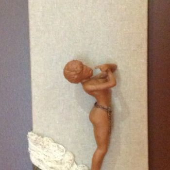 Sculpture titled ""Don't care..."" by Ikala, Original Artwork, Clay