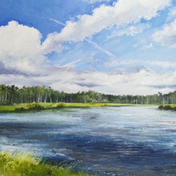 Malerei mit dem Titel ""The River"" von Galina Ivanova, Original-Kunstwerk, Öl