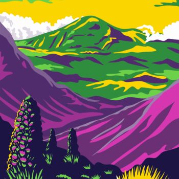 Digital Arts titled "Haleakala Volcano N…" by Artistic Paradigms, Original Artwork, Digital Painting