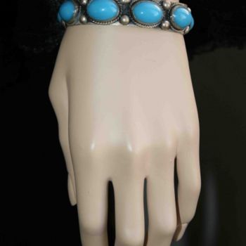 Artisanat intitulée "Bracelet argenté (T…" par Ar'Tistic, Œuvre d'art originale, Bijoux
