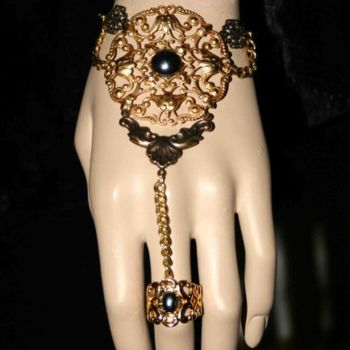 Rzemiosło artystyczne zatytułowany „Bracelet Bague (Hém…” autorstwa Ar'Tistic, Oryginalna praca, Biżuteria