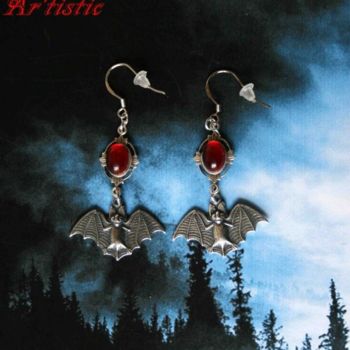 Artcraft titled "Boucles d'oreilles" by Ar'Tistic, Original Artwork, Jewelry