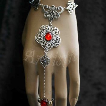 Artcraft titled "Bracelet-bague de S…" by Ar'Tistic, Original Artwork, Jewelry