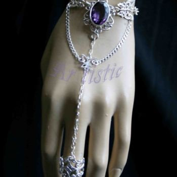 Ambacht getiteld "Bracelet-bague Papi…" door Ar'Tistic, Origineel Kunstwerk, Juwelen