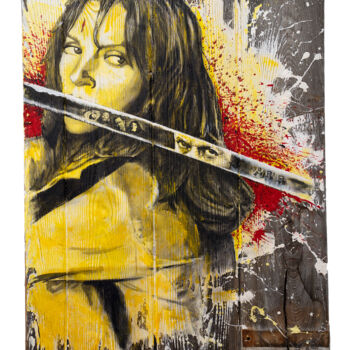 Schilderij getiteld "KILL BILL : TIGRESS…" door Artistikthanh, Origineel Kunstwerk, Acryl