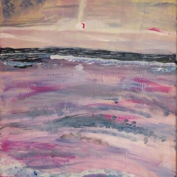 Peinture intitulée "Pink sea" par Artististique, Œuvre d'art originale, Acrylique